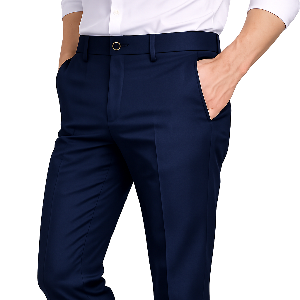 Calça alfaiataria azul marinho