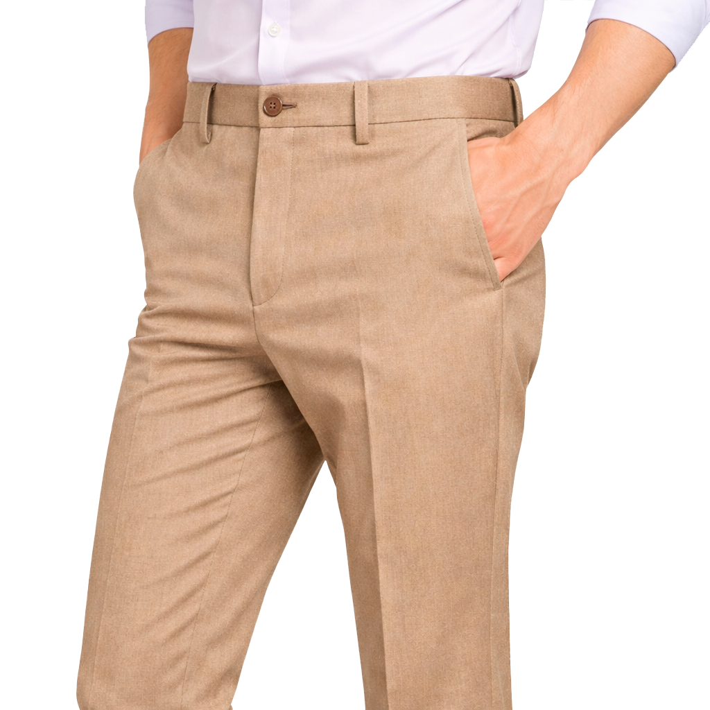 Calça alfaiataria bege