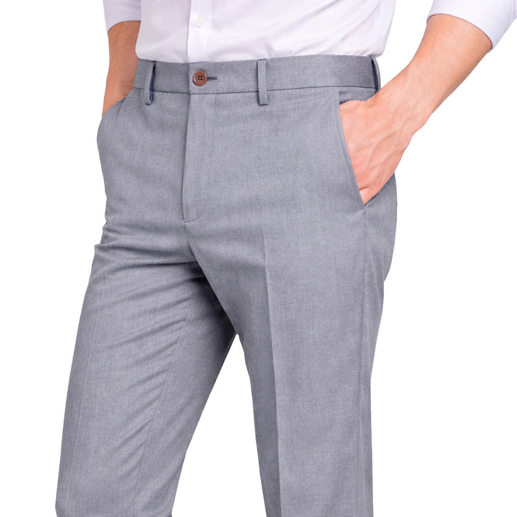 Calça alfaiataria cinza claro