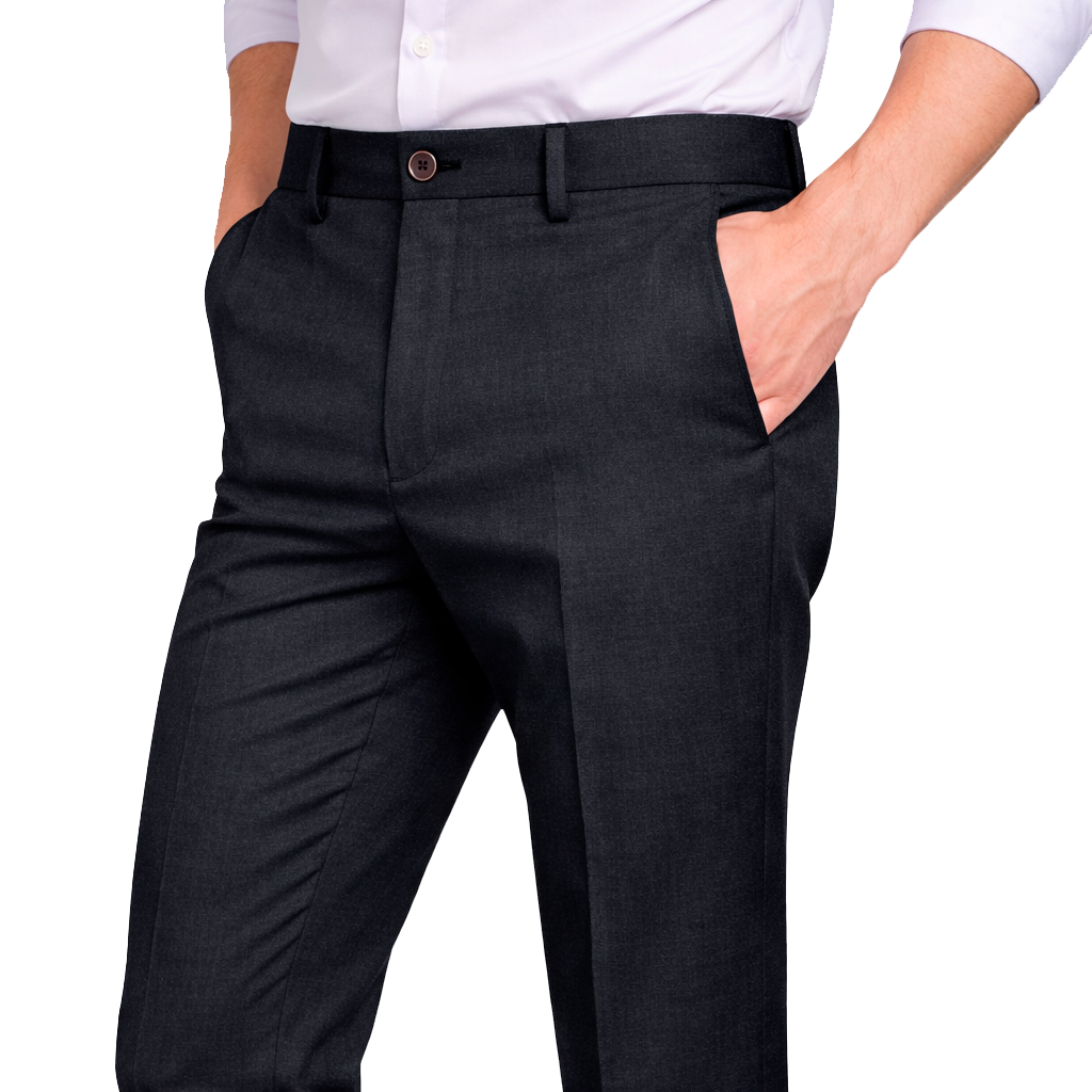 Calça alfaiataria cinza escuro