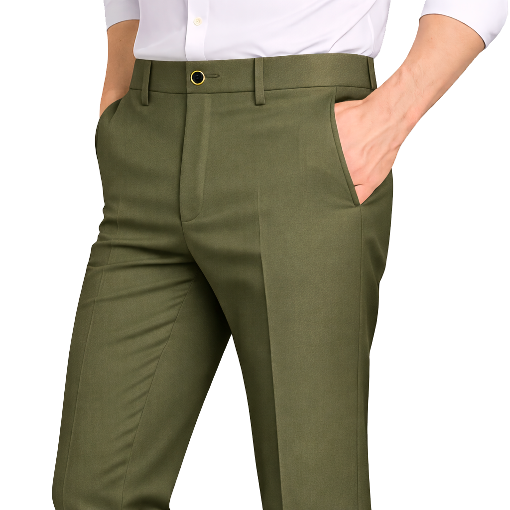Calça alfaiataria verde musgo